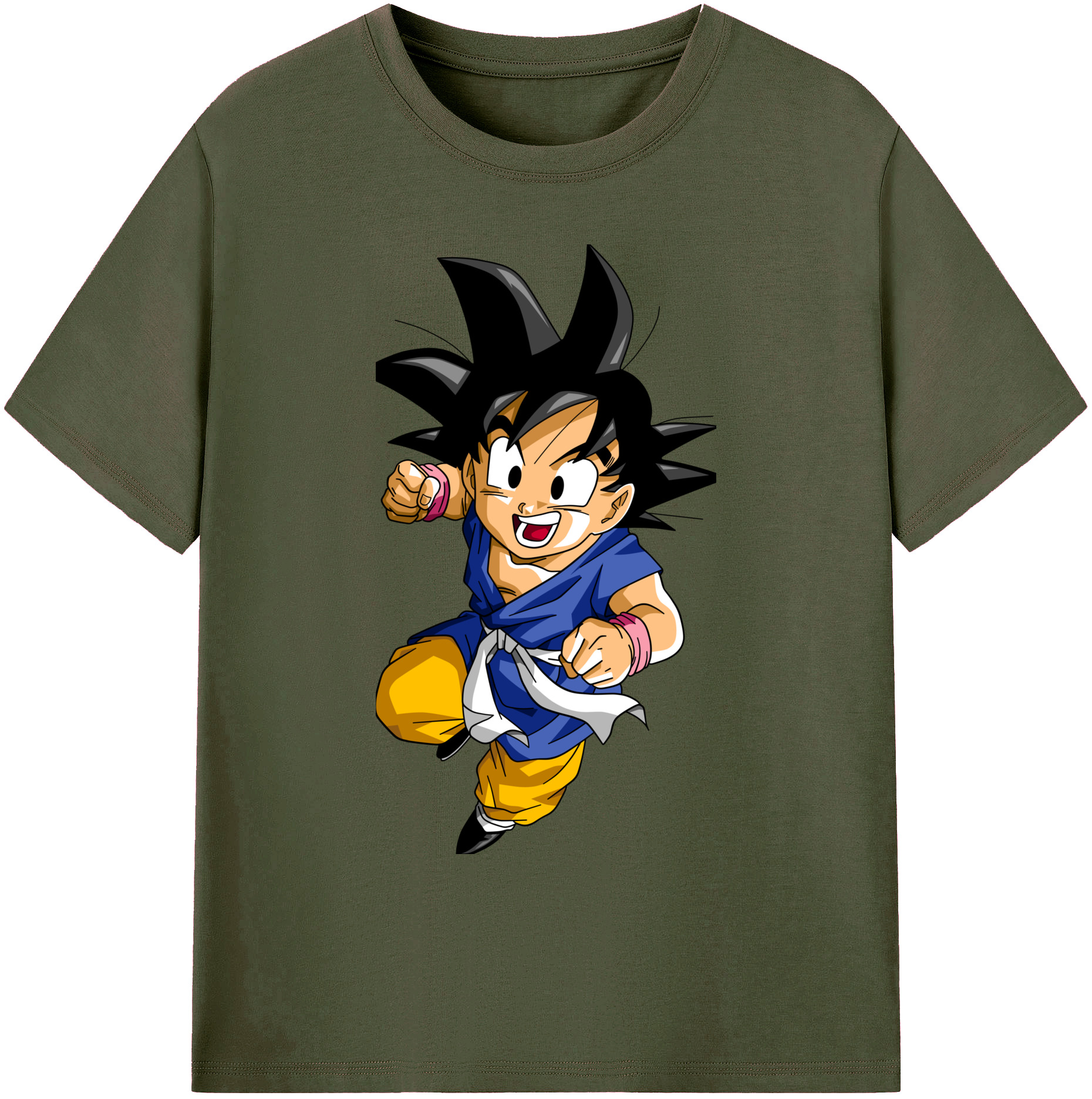 （画像用） ドラゴンボール 孫悟天 そん ごてん DRAGON BALL Son Goten 綿100％ メンズ半袖Tシャツ｜肌触りやわらか＆通気性